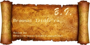 Brassai Izidóra névjegykártya